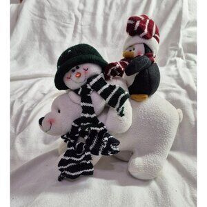 Snowman Penguin Polar Bear Plush Winter Decoration By Terrys Village kid Toy